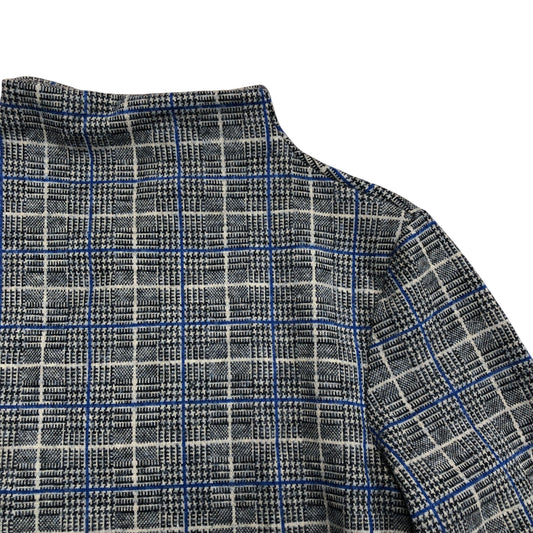 River Island Heritage Grey Plaid High Neck Top