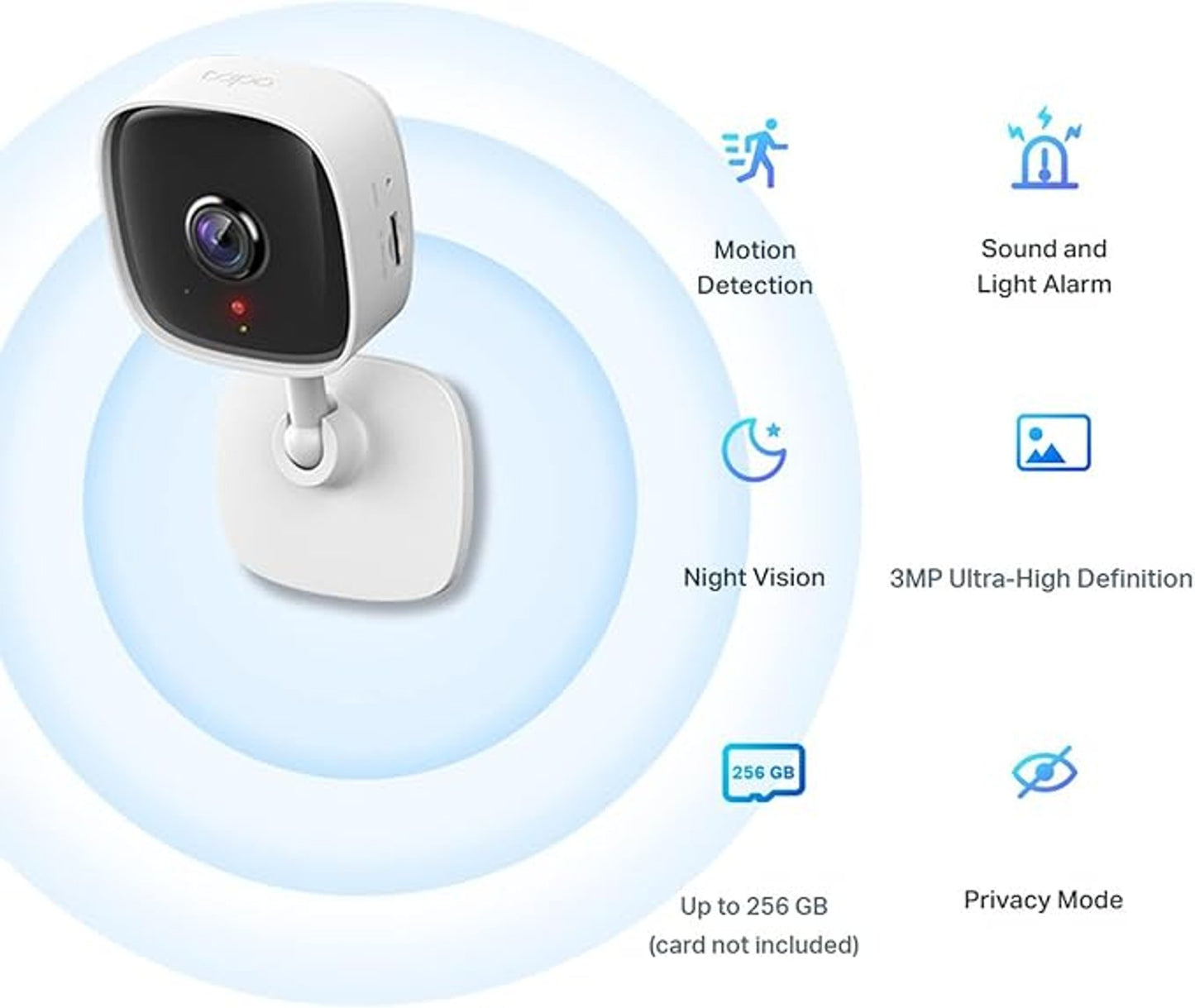 TAPO C110 Home Security Camera 2K Wi-Fi Motion Detection Night Vision