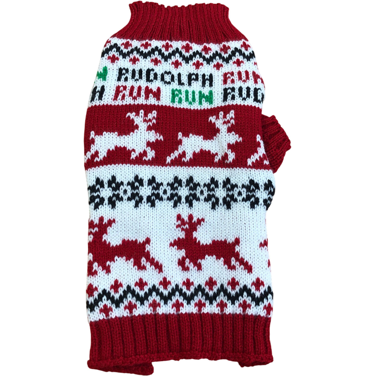Christmas Run Rudolph Reindeer Pet Sweater XS