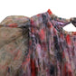 Lace and Beads Floral Maxi Dress UK8 Women's Pink Tulle Long Sleeve