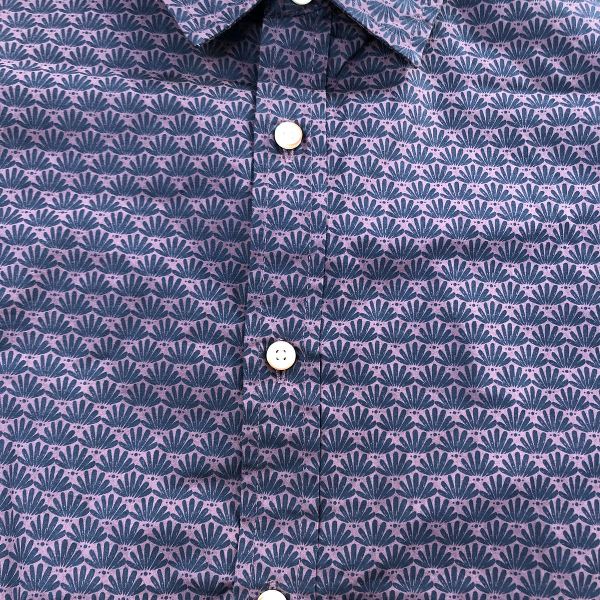Casual Shirt Long Sleeve Size M Men's Cotton Floral Print Design