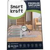 Smart Kraft Premium Vacuum Storage Bags 50x70cm Pack of 6 Medium Space Saving