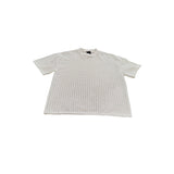 River Island White Mesh Casual T-Shirt UK M Men's Short Sleeve Top