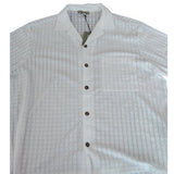 River Island Men's White Check Button Up Shirt UK XL Short Sleeve Casual Top