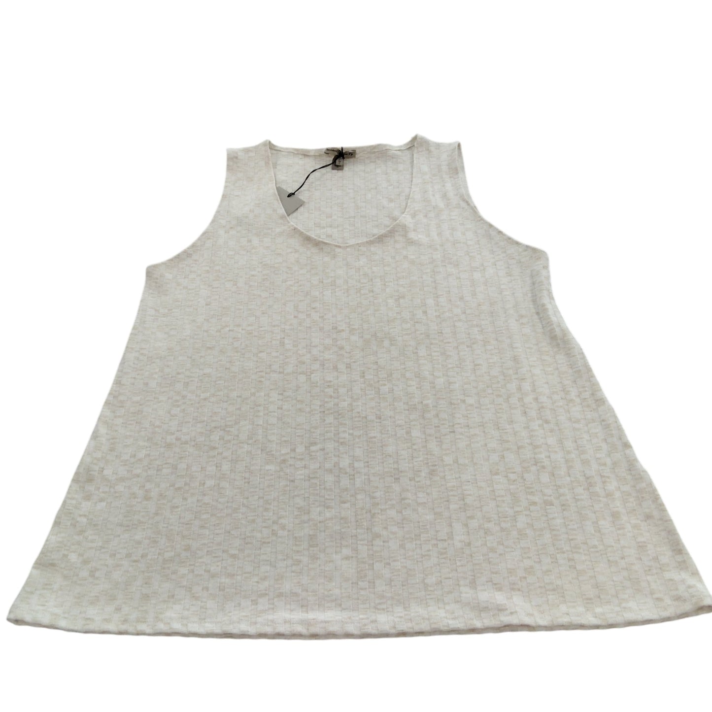 River Island Women's Ribbed Tank Top Size UK L Cream Summer Casual Wear