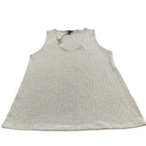 River Island Women's Ribbed Tank Top Size UK L Cream Summer Casual Wear