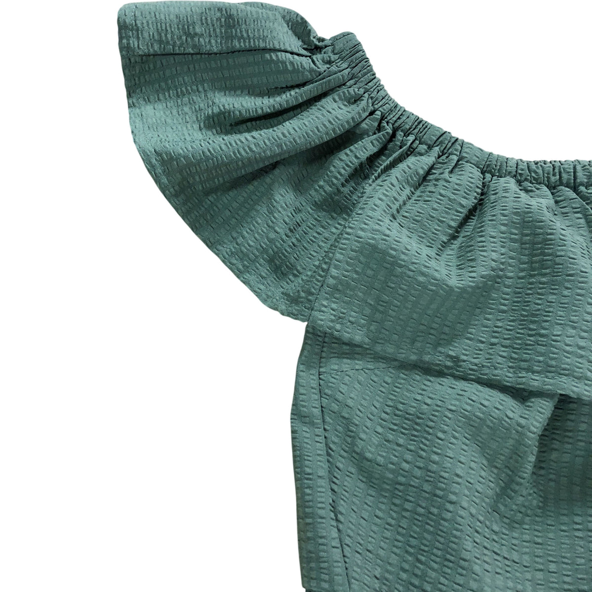 River Island Green Ruffle Hem Dress Women's Size 6