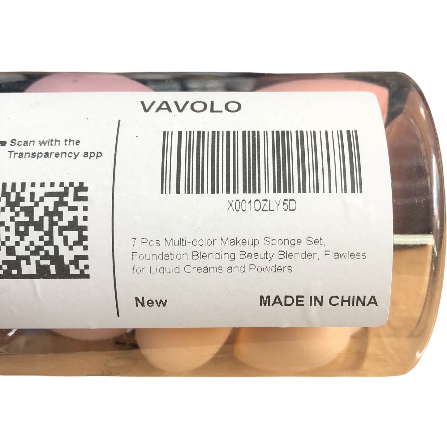 VAVOLO 7 Pcs Make Up Sponge Set Foundation Blending Beauty Blender - Pink