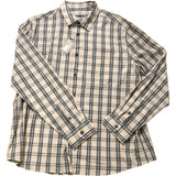 River Island Plaid Shirt S Men's Light Cotton Casual Shirt Blue White