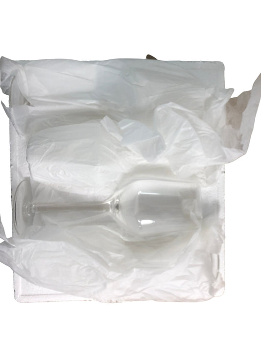 ELIXIR Glassware 4 Leadfree Crystal Wine Glasses 13oz Boxed Set New Without Tags