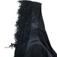 Black Lace Trim Dress UK6 Women's Sleeveless