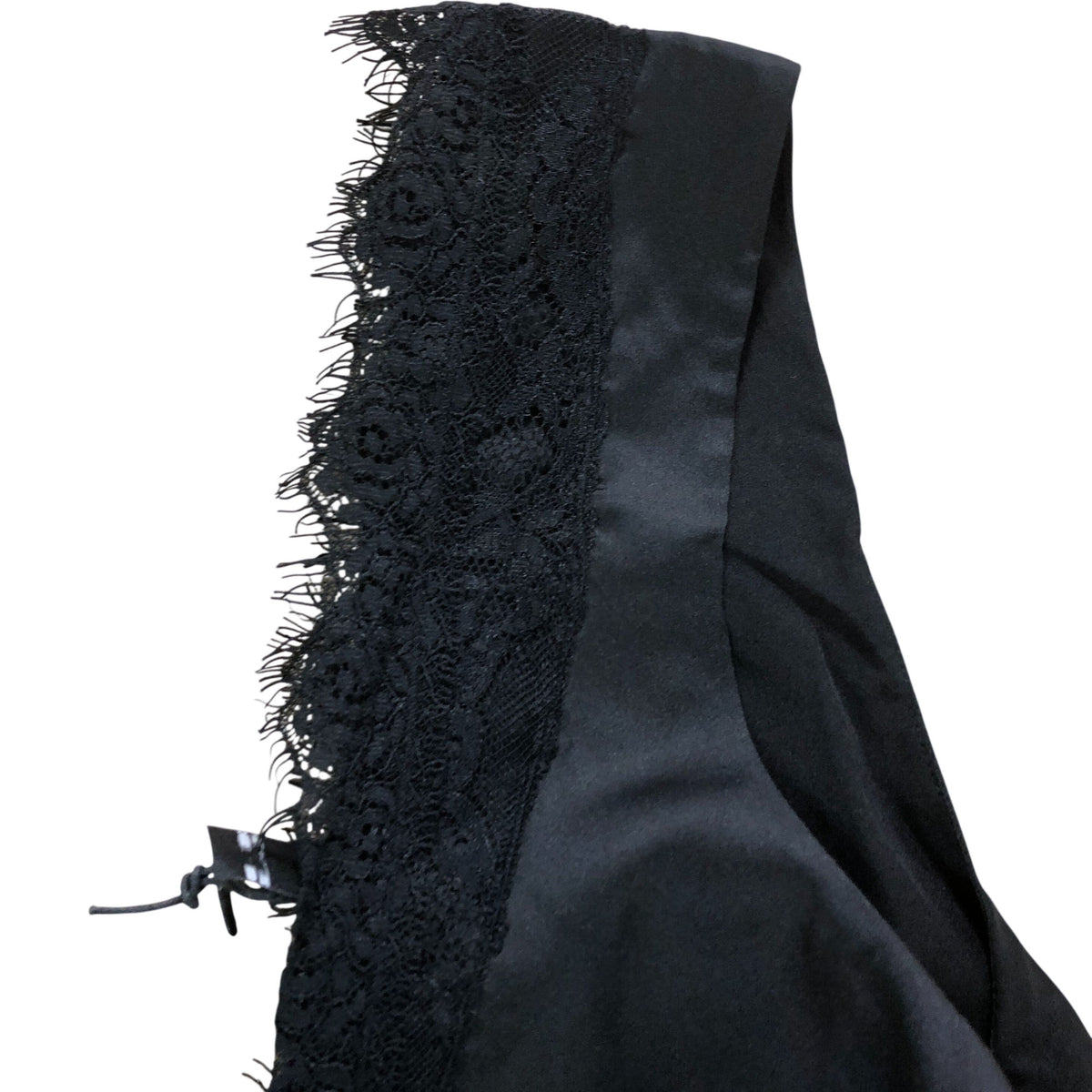 Black Lace Trim Dress UK6 Women's Sleeveless