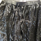 Black Sequin Trousers UK18 Women's Stretch Wide Leg Evening Wear