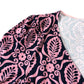 Pink Patterned Short Sleeve Wrap Jersey Top - Size 12