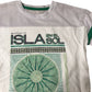 Kids T-Shirt Size 7-8 Years Green Graphic Welcome To Isla En El Sol