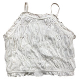 River Island Girls White Ruffled Crop Top 7-8 Years Sleeveless Summer Style