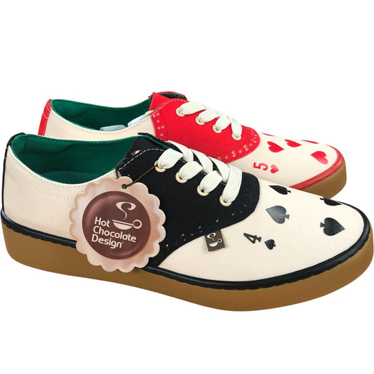 Hot Chocolate Poker Design Size UK 4 Red Black Card Game Trainers