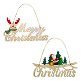 Hanging Wooden Christmas Decorations Two Pack