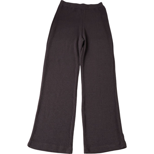 River Island Ribbed Trousers Size M Women Brown High Waist Flared Casual