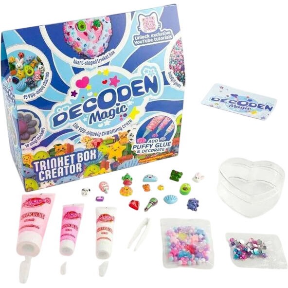 Decoden Magic Trinket Box Creator Craft Kit Includes Stickers Charms Beads