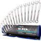 WERKFIX 15 Pcs Combination Wrenches Set CR-V Steel Heat Hardened Double Chrome