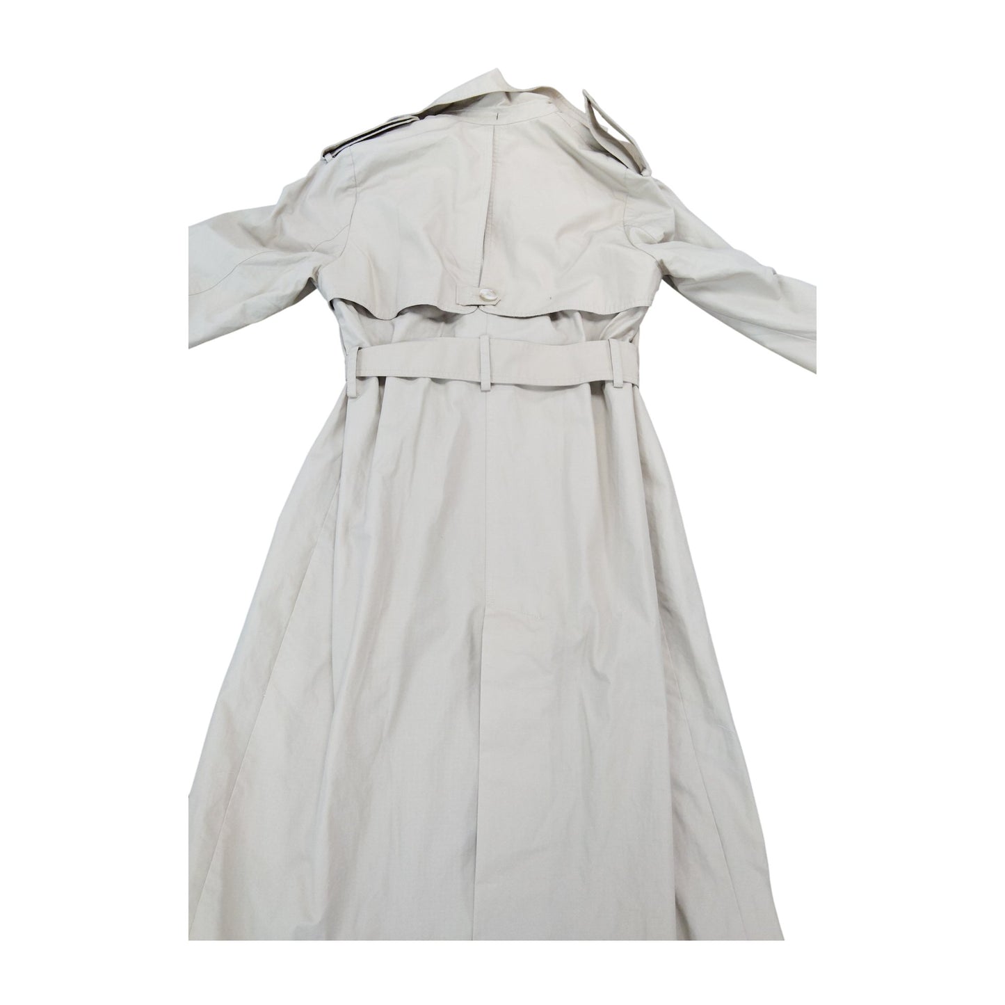 Trench Coat Size 12 Women's Classic Beige Double Breasted Outerwear