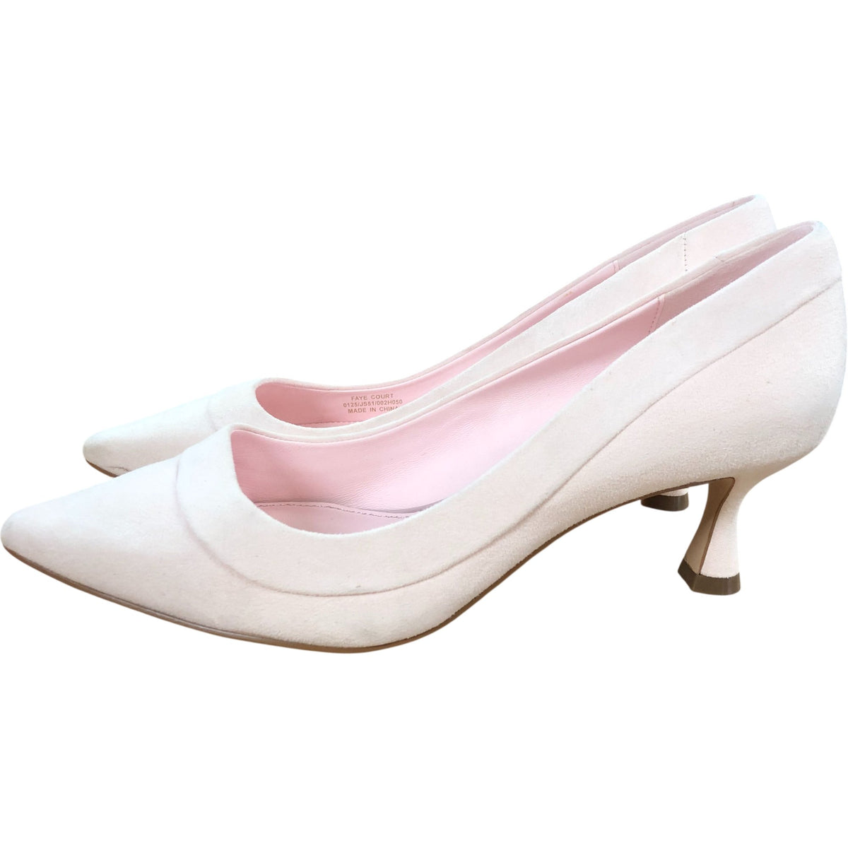 Faye Court Heels Women's Pink Fine Suede Pointed Toe Size 6
