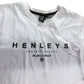 Henleys Project Deluxe T-Shirt Men's White Crew Neck Casual Wear Large