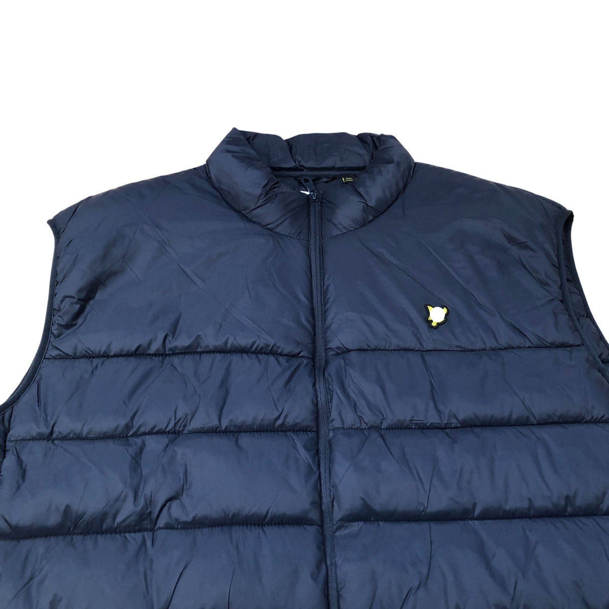 Lyle & Scott Men's Padded Gilet Vest Size M Navy Blue Lightweight Zip Up