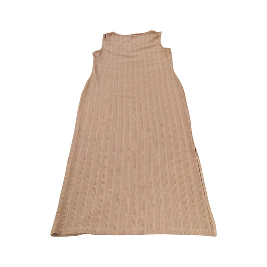 River Island Women's Ribbed Bodycon Dress Size L Brown New with Tags