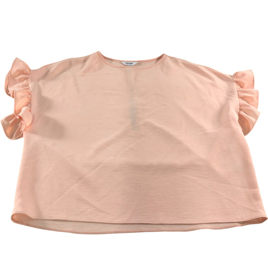 River Island UK8 Women's Peach Ruffle Sleeve Top Blouse Casual Wear Stylish