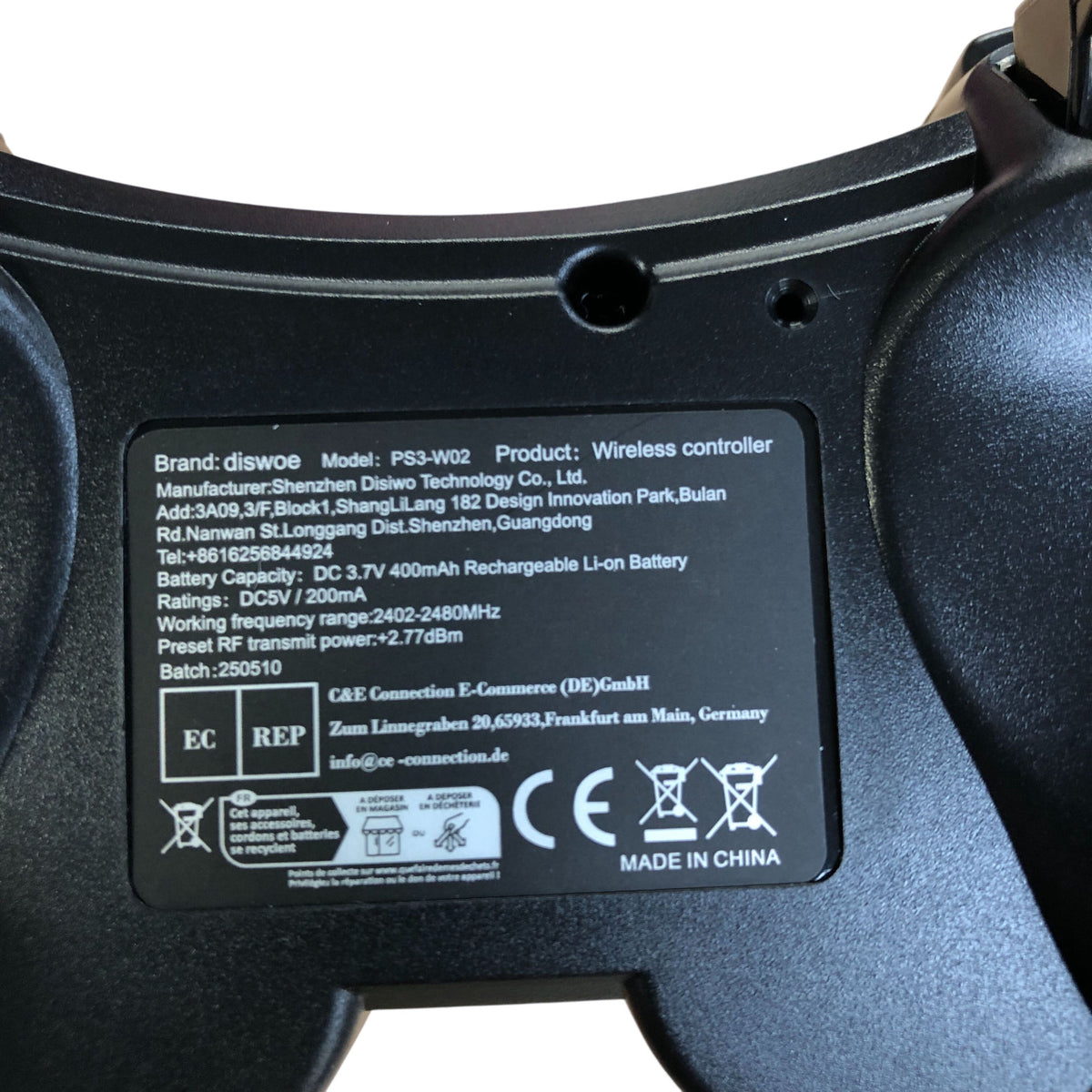 Diswoe PS3 Wireless Controller Pack of 2 Bluetooth Gamepad Joystick Black