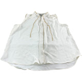 River Island Sleeveless Blouse UK16 Women's Cream With Gold Details