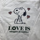 Cyrillus x Peanuts Snoopy Long Sleeve T-Shirt 8 Years Kids White Love Is Graphic