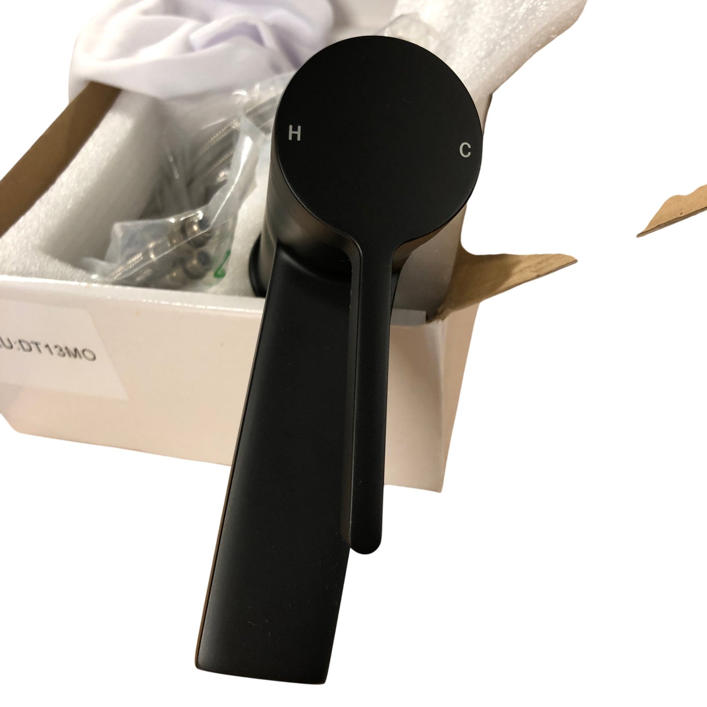 HOVOCCERY Black Bathroom Sink Tap Basin Faucet Modern Design with Mixer