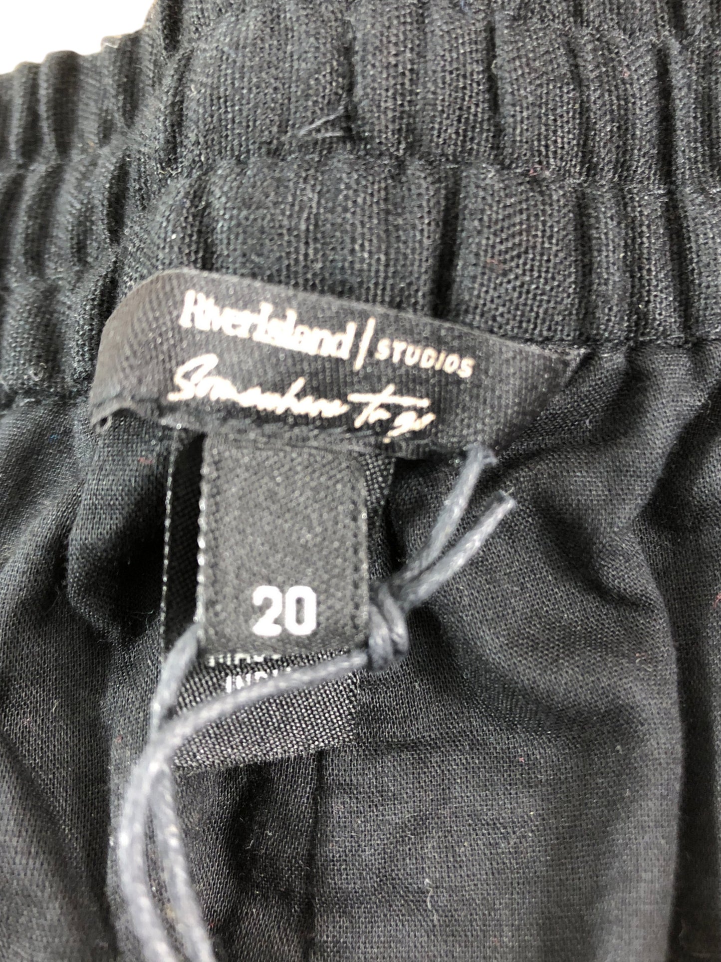 River Island Studios Women's Black Embroidered Shorts Size 20 Summer Style