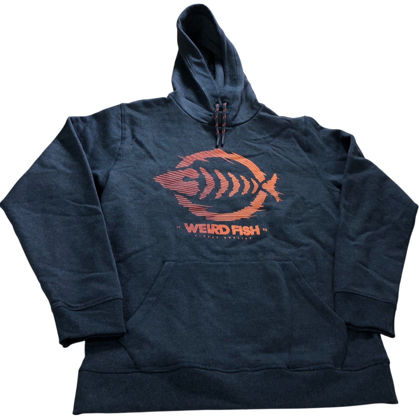 Weird Fish Navy Graphic Hoodie - Size Small