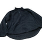 Quarter Zip Fleece Jacket Medium Unisex Soft Black Warm Cozy