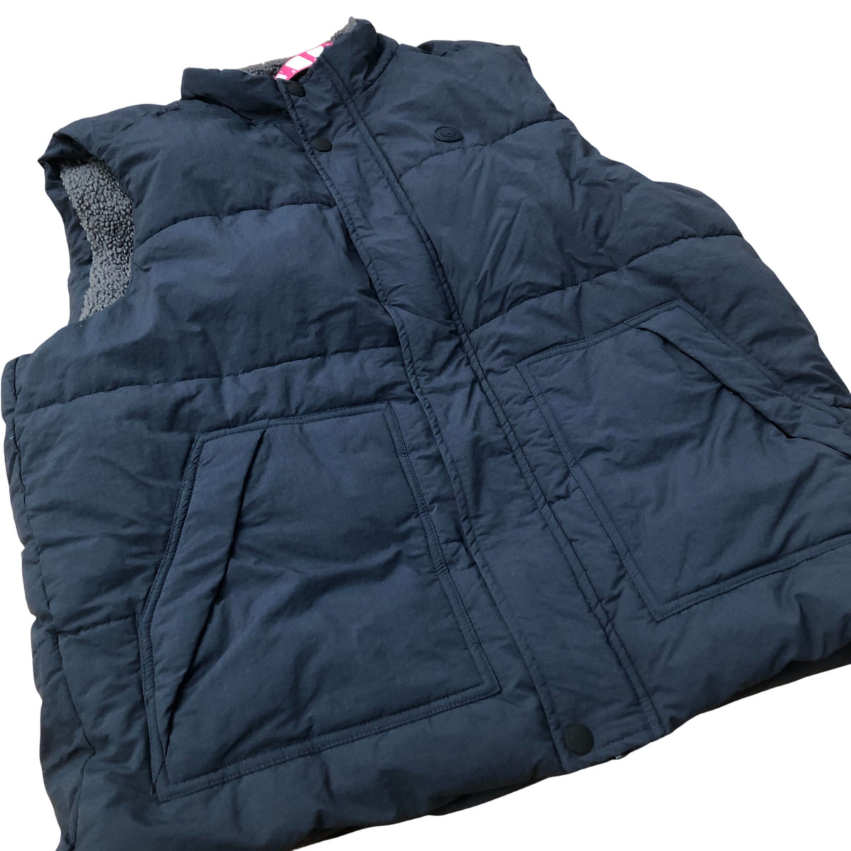 XL Mens Sleeveless Padded Vest Jacket Navy Warm Lightweight