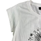 Branded Love Print T-Shirt Women Size 12 White Cotton Short Sleeve Top