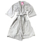 The White Company Short Grey Bathrobe Size 12 Soft Cotton Comfortable Wrap Style