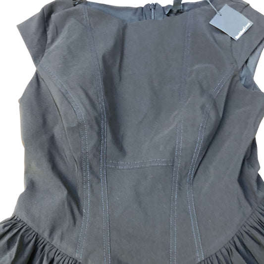 River Island Black Dress Women's Flared Casual Cotton Blend Sleeveless