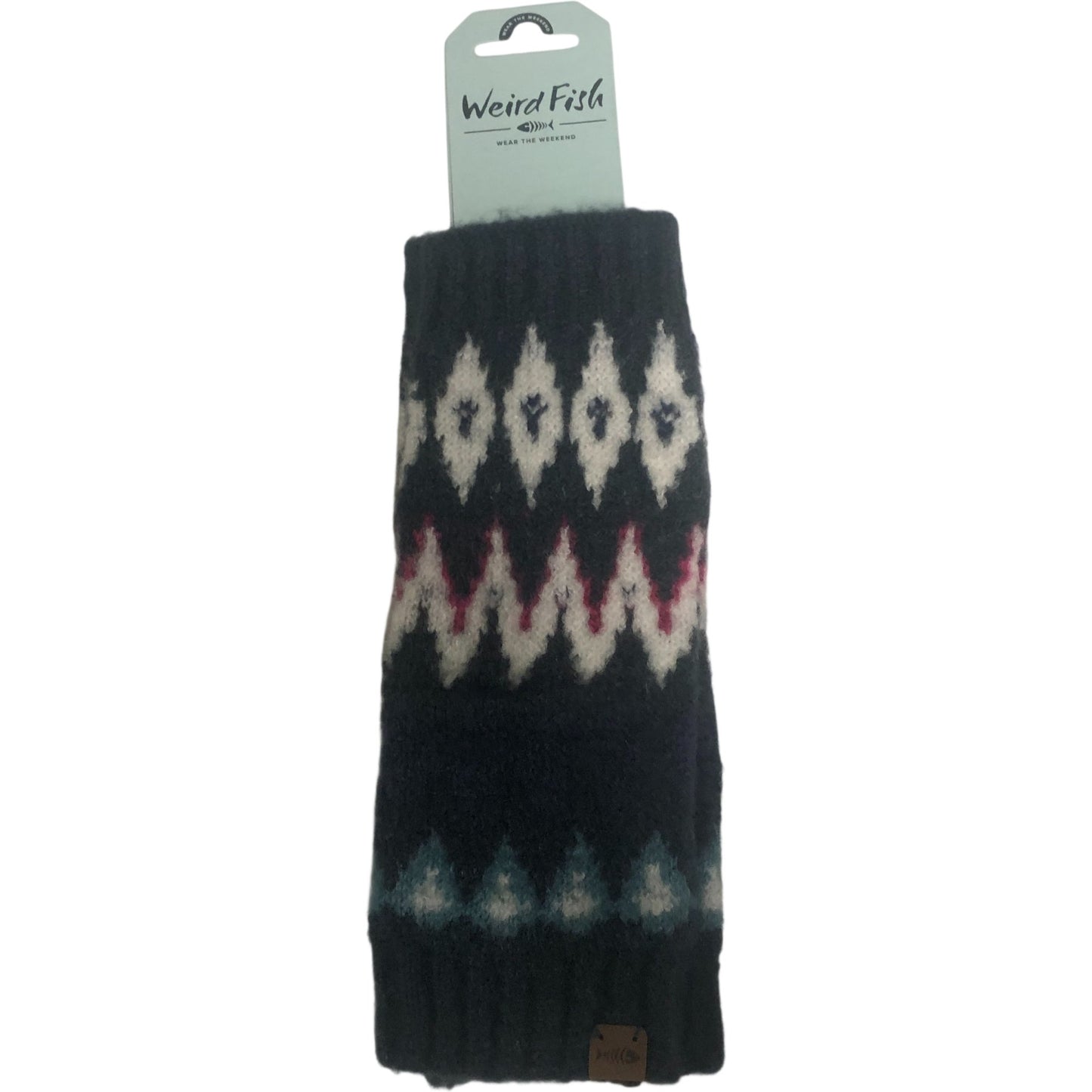 Weird Fish Shutt Fair Isle Wristwarmer Navy New One Size Warm Accessory