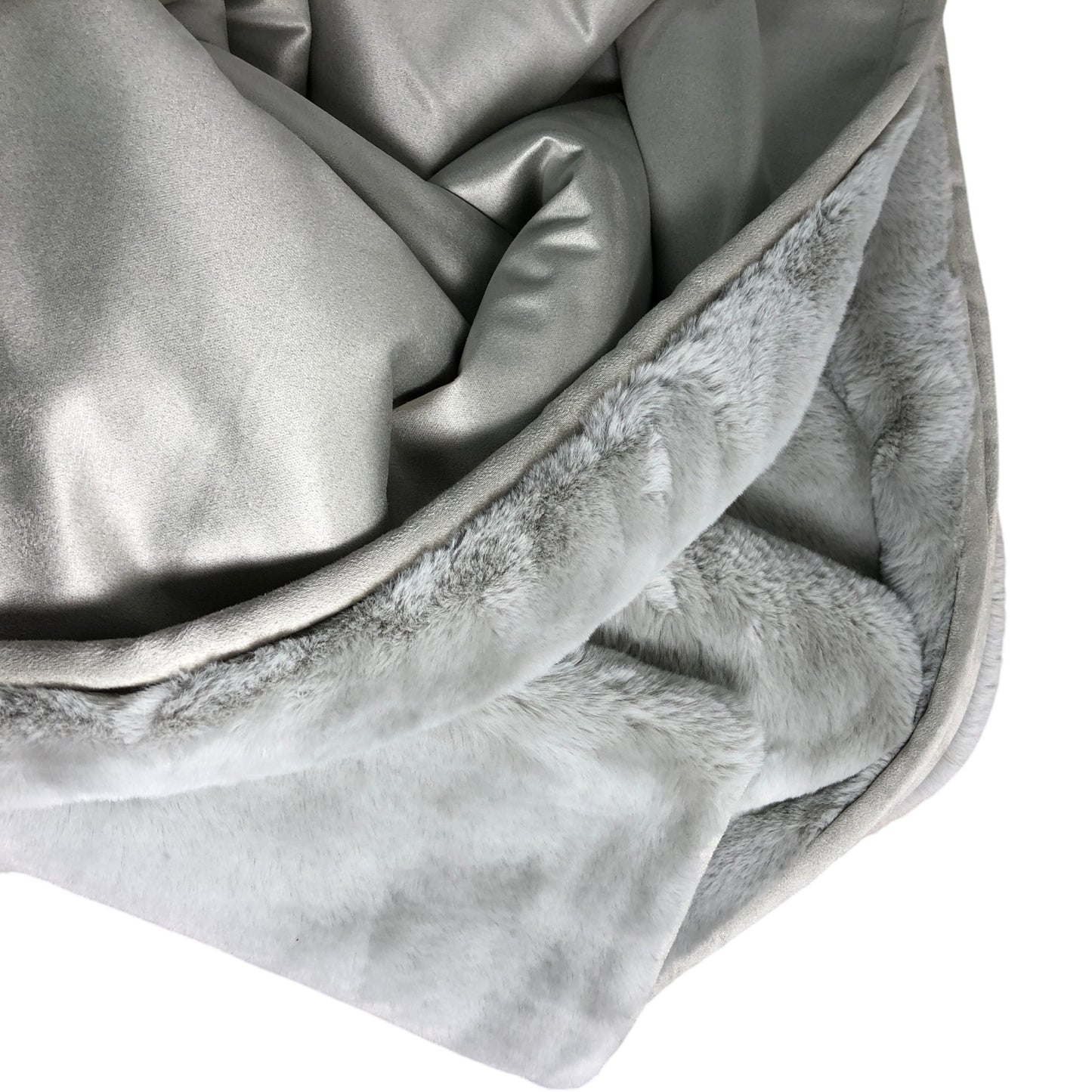 Branded Dove Grey Faux Fur Throw Soft Luxury Blanket 140x200cm