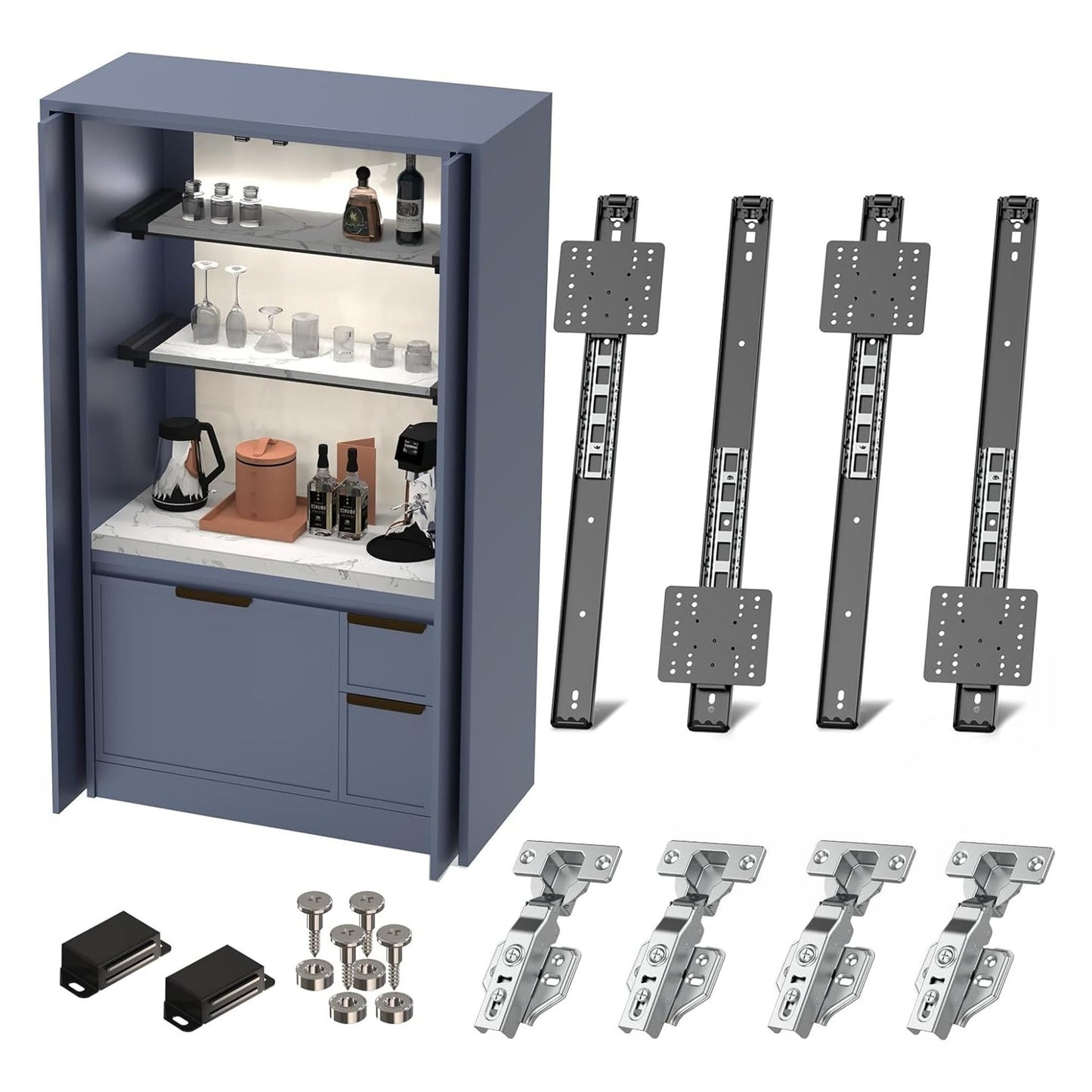 Pocket Door Slide Kit For Inset Doors Complete Hardware Set Up To 26" (CDS1604)