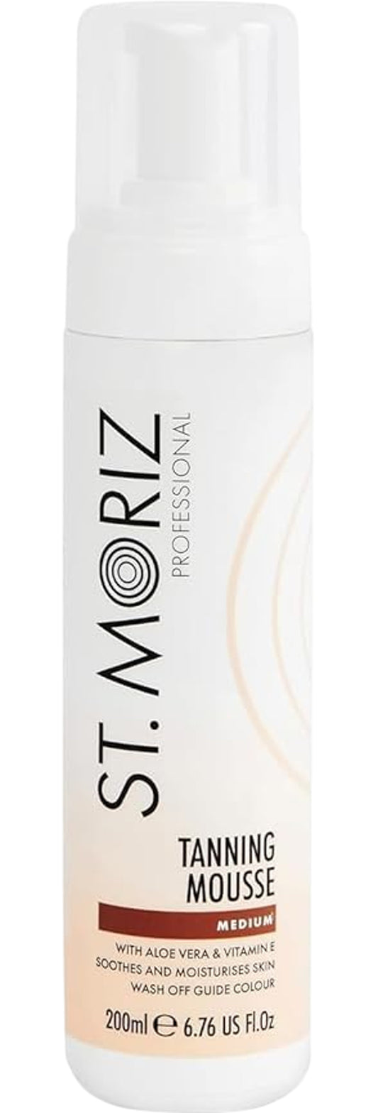 ST MORIZ Professional Tanning Mousse Medium 200ml with Aloe Vera and Vitamin E