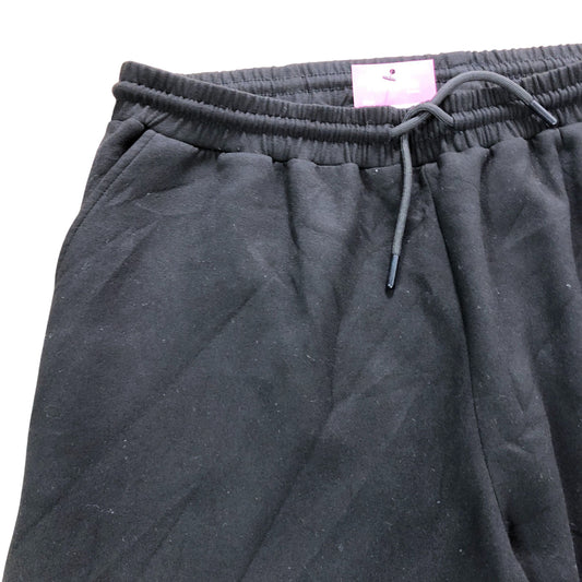 River Island Sweatpants UK Small Women's Black Wide Leg