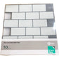 Tic Tac Tiles Peel And Stick Wall Tiles 30cm x 30cm Set Of 10 Units Mono White