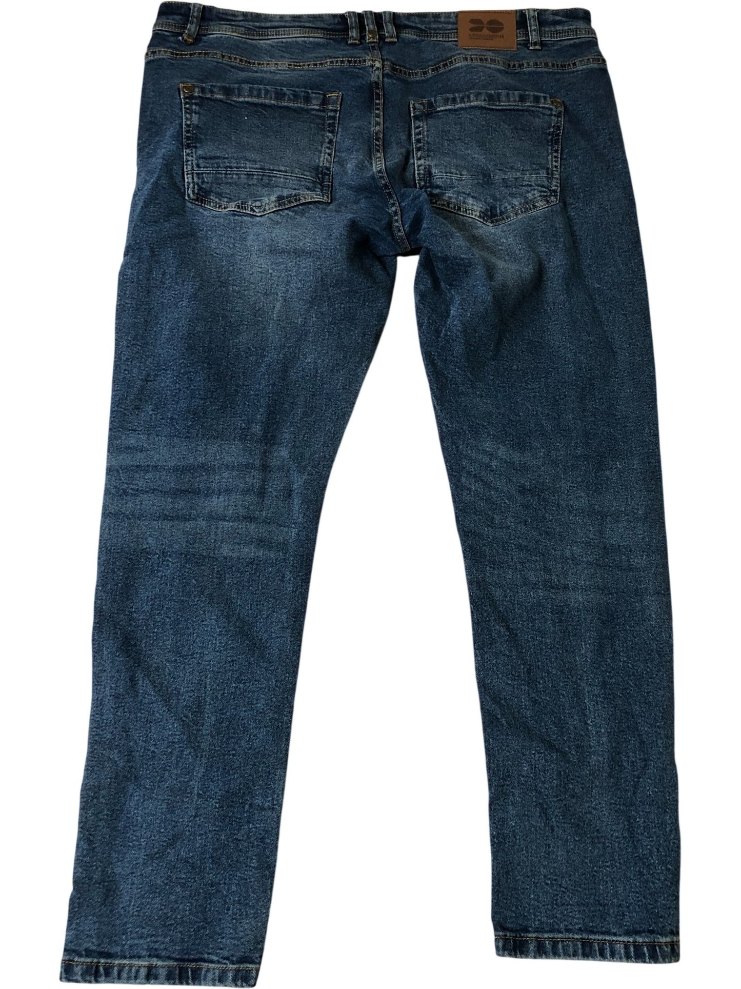 Crosshatch Barbeck 36S Men's Slim Fit Jeans Dark Wash Denim Cotton