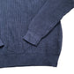 Crew Clothing Company Navy Ribbed Crew Neck Sweater